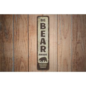 Be-Bear-Aware-Sign-Premium-Quality-Rustic-Metal-Sign-Images