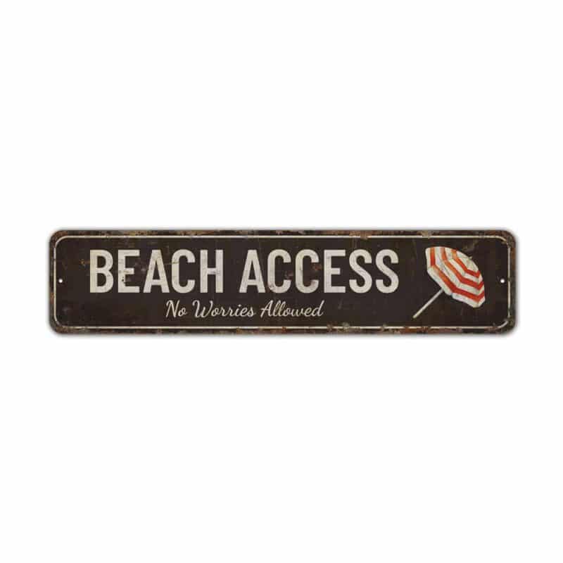 Beach-Access-Premium-Quality-Rustic-Metal-Sign-2