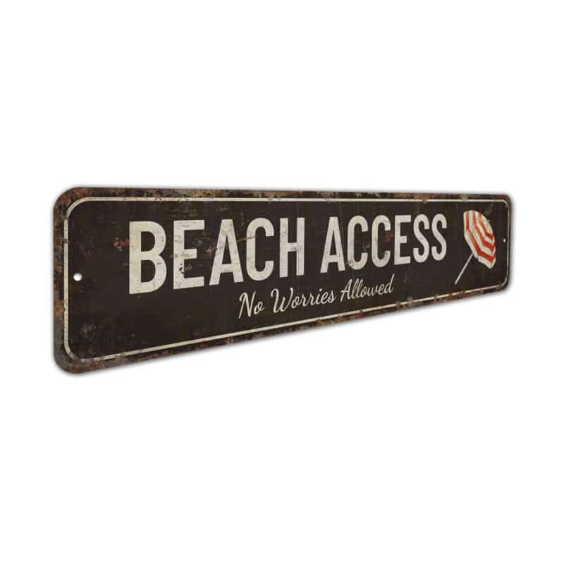 Beach-Access-Premium-Quality-Rustic-Metal-Sign-3