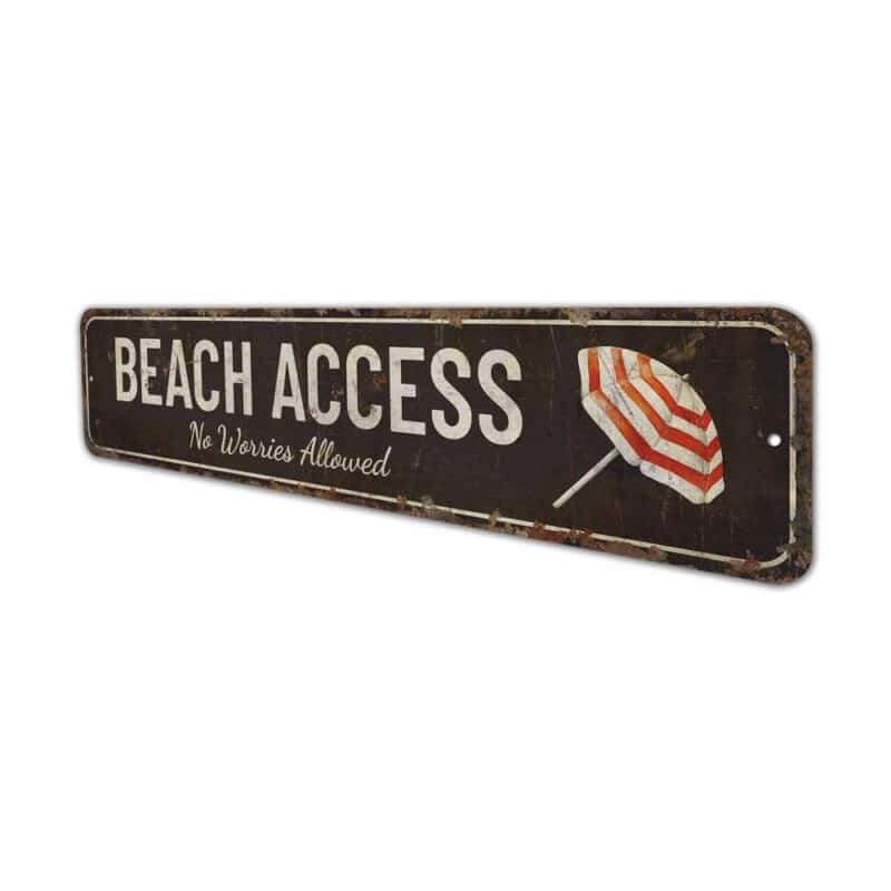 Beach-Access-Premium-Quality-Rustic-Metal-Sign-4