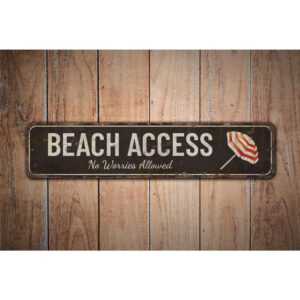 Beach-Access-Premium-Quality-Rustic-Metal-Sign-Images