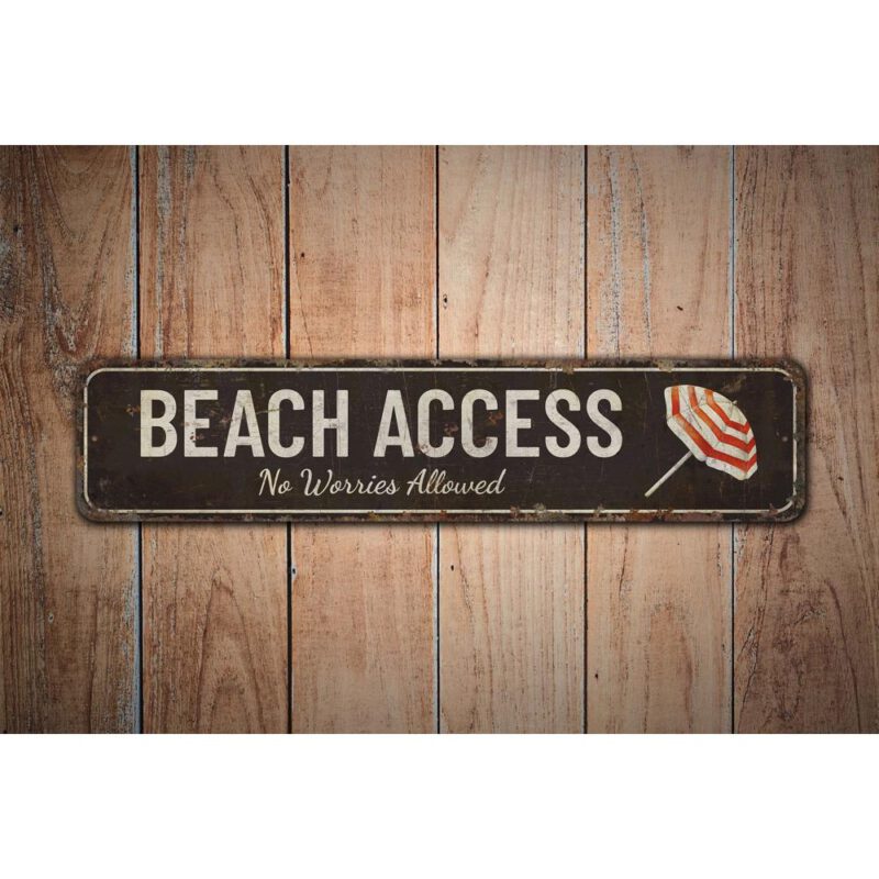 Beach-Access-Premium-Quality-Rustic-Metal-Sign-Images