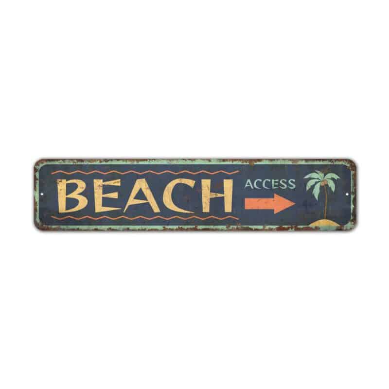 Beach-Access-Sign-Premium-Quality-Rustic-Metal-Sign-2-2