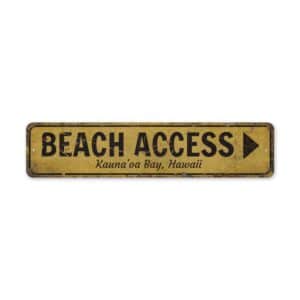 Beach-Access-Sign-Premium-Quality-Rustic-Metal-Sign-2