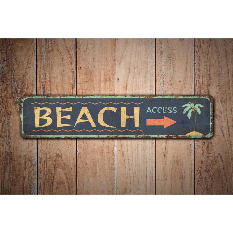 Beach-Access-Sign-Premium-Quality-Rustic-Metal-Sign-Images-2