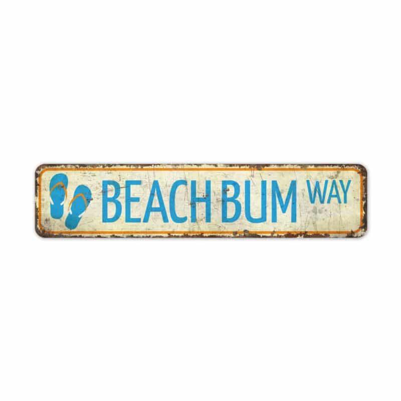 Beach-Bum-Way-Sign-Premium-Quality-Rustic-Metal-Sign-2