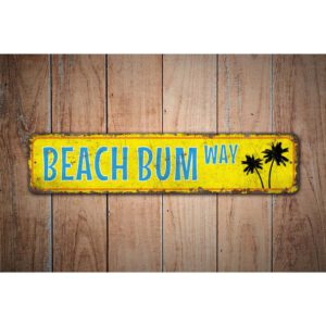 Beach-Bum-Way-Sign-Premium-Quality-Rustic-Metal-Sign-Images-1