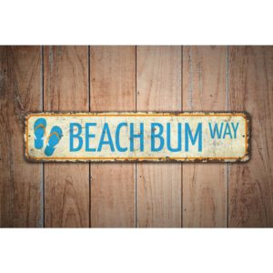 Beach-Bum-Way-Sign-Premium-Quality-Rustic-Metal-Sign-Images