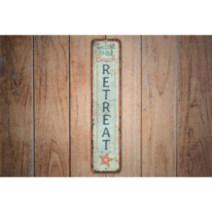 Beach-Retreat-Sign-Premium-Quality-Rustic-Metal-Sign-Images