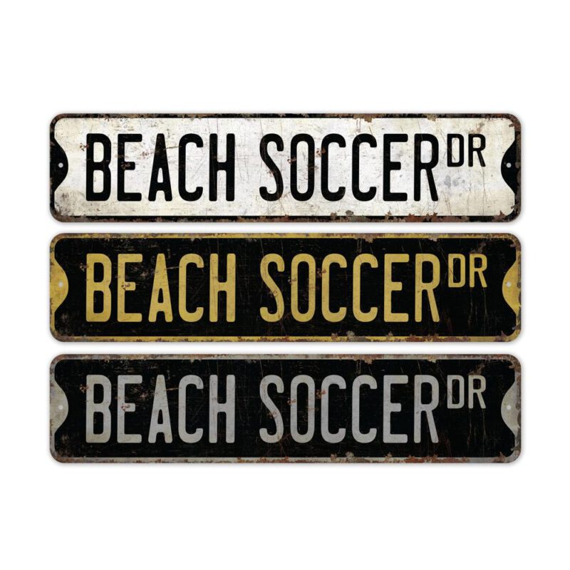 Beach-Soccer-Premium-Quality-Rustic-Metal-Sign-2