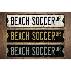 Beach-Soccer-Premium-Quality-Rustic-Metal-Sign-Images