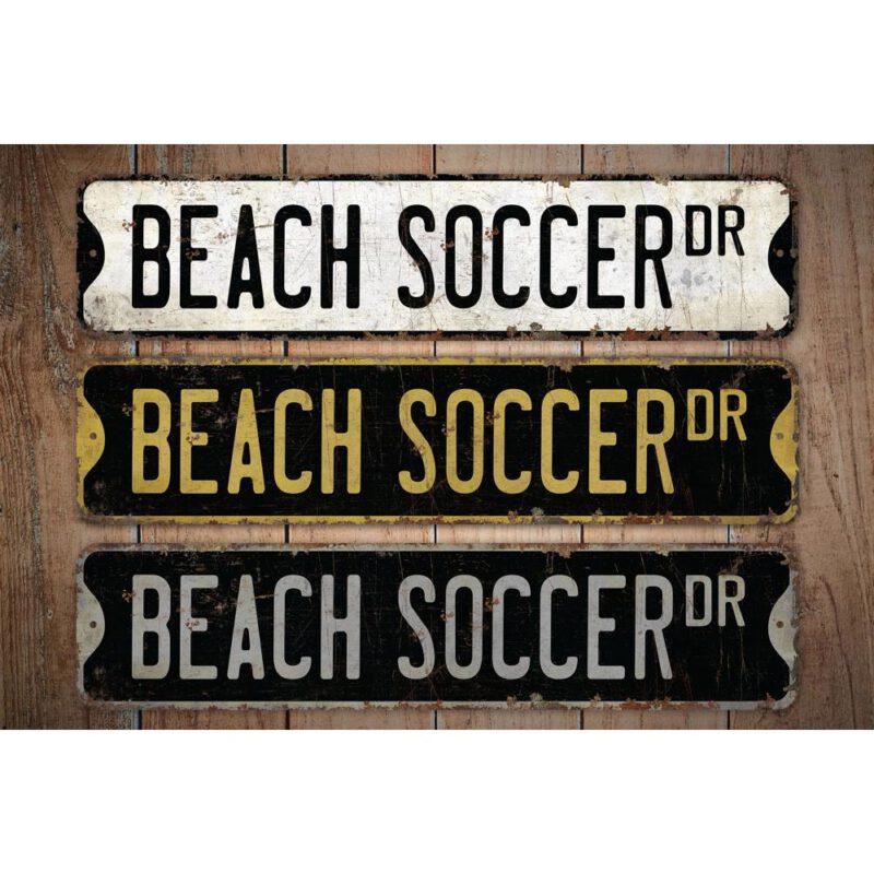 Beach-Soccer-Premium-Quality-Rustic-Metal-Sign-Images