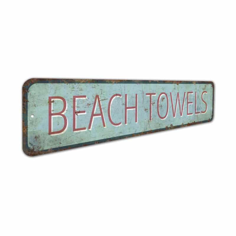 Beach-Towels-Sign-Premium-Quality-Rustic-Metal-Sign-3