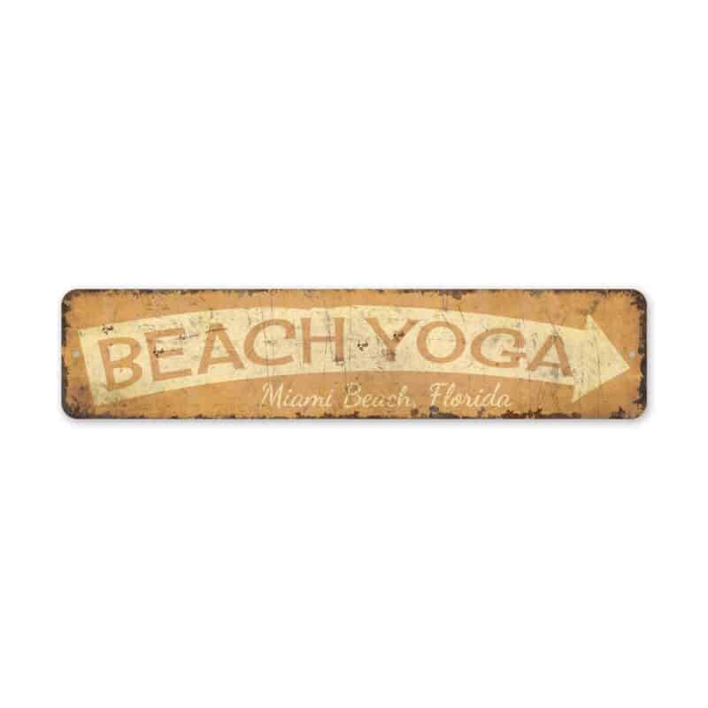 Beach-Yoga-Premium-Quality-Rustic-Metal-Sign-2