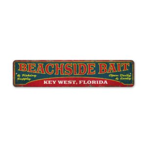 Beachside-Bait-Sign-Premium-Quality-Rustic-Metal-Sign-2