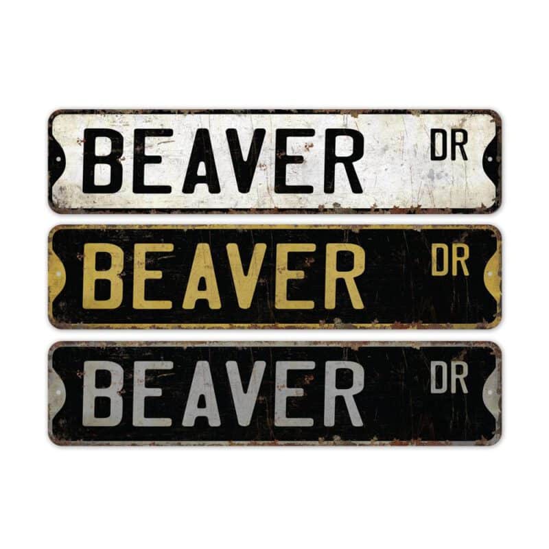 Beaver-Premium-Quality-Rustic-Metal-Sign-2