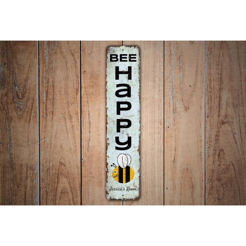 Bee-Happy-Sign-Premium-Quality-Rustic-Metal-Sign-Images