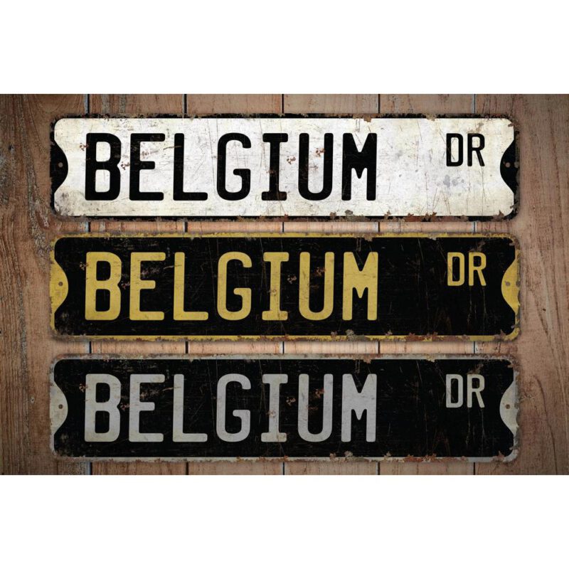 Belgium-Premium-Quality-Rustic-Metal-Sign-Images