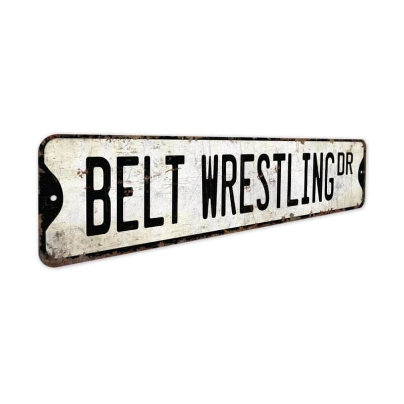 Belt-Wrestling-Premium-Quality-Rustic-Metal-Sign-3