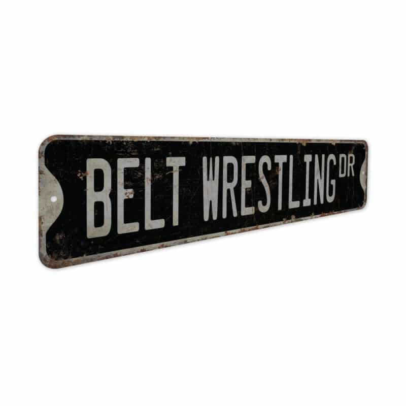 Belt-Wrestling-Premium-Quality-Rustic-Metal-Sign-7