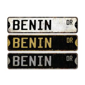 Benin-Premium-Quality-Rustic-Metal-Sign-2