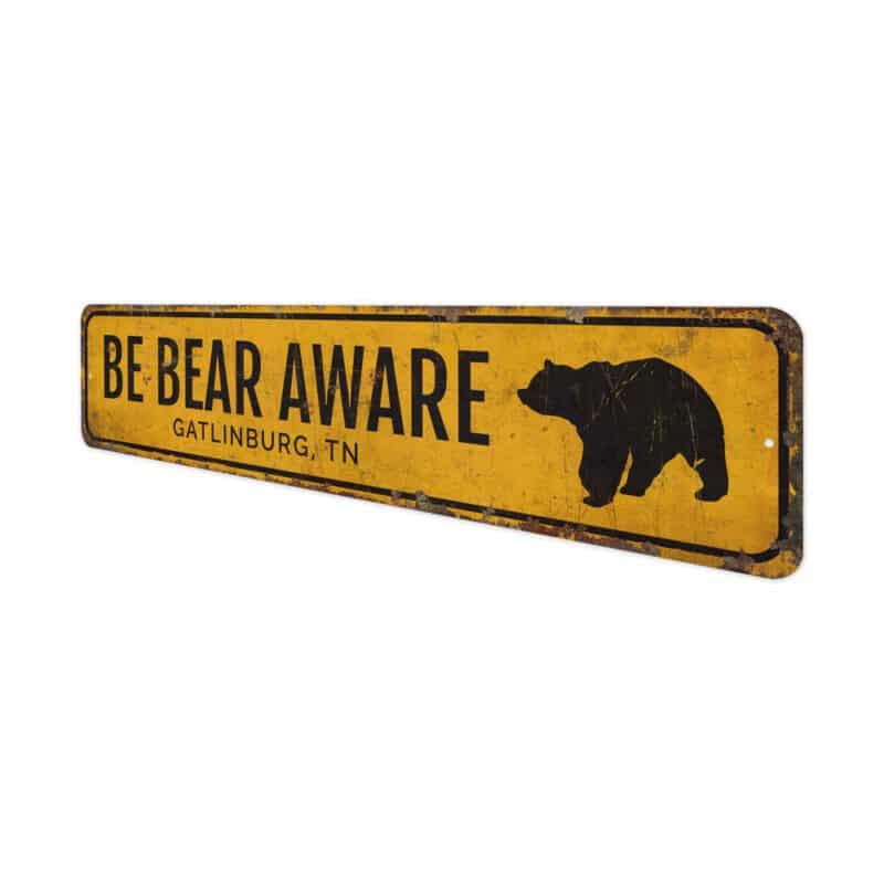 Beware-Of-Bears-Premium-Quality-Rustic-Metal-Sign-4