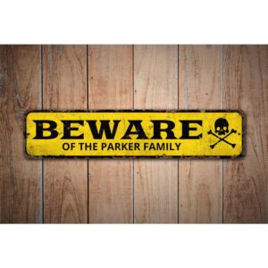 Beware-Of-The-Family-Premium-Quality-Rustic-Metal-Sign-Images