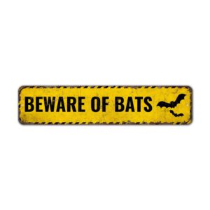 Beware-of-Bats-Premium-Quality-Rustic-Metal-Sign-2