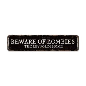 Beware-of-Zombies-Premium-Quality-Rustic-Metal-Sign-2