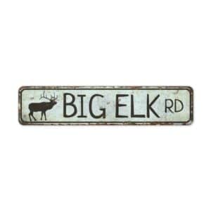 Big-ELK-Road-Sign-Premium-Quality-Rustic-Metal-Sign-2