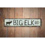 Big-ELK-Road-Sign-Premium-Quality-Rustic-Metal-Sign-Images