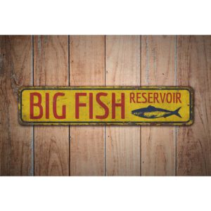 Big-Fish-Reservoir-Sign-Premium-Quality-Rustic-Metal-Sign-Images