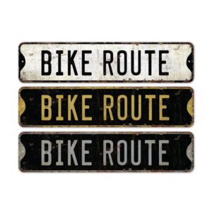 Bike-Route-Premium-Quality-Rustic-Metal-Sign-2