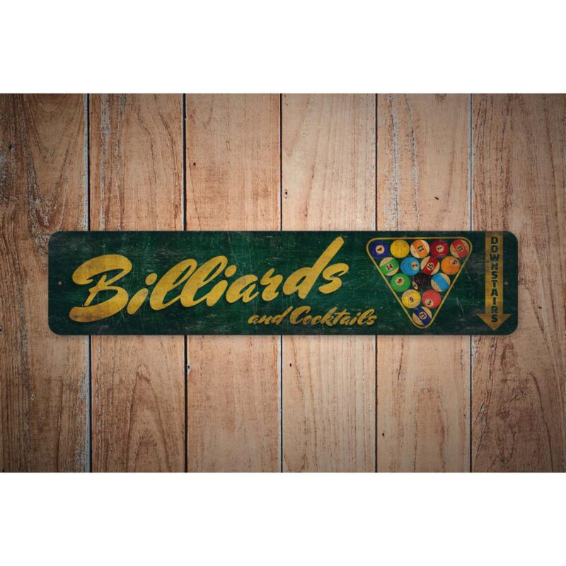 Billiards-Downstairs-Sign-Premium-Quality-Rustic-Metal-Sign-Images