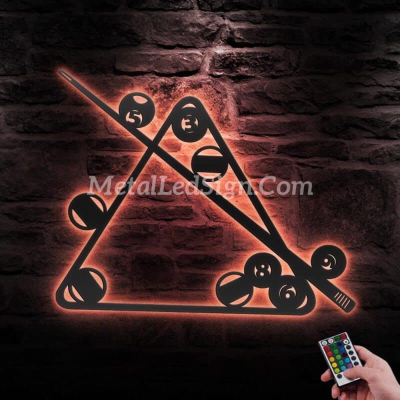 Billiards-Metal-Wall-Art-With-Led-Light-6