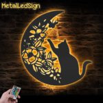 Black-Cat-On-The-Moon-Metal-Wall-Art-with-LED-Light-Images