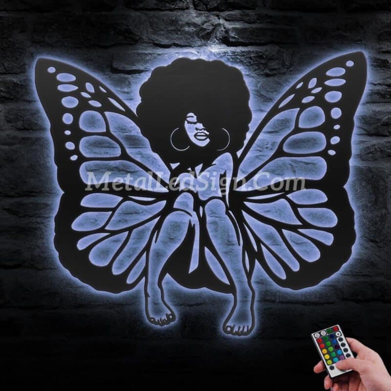 Black-Girl-Magic-Butterfly-Metal-Wall-Art-With-Led-Light-3-1