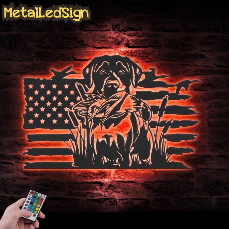 Black-Lab-Dog-Hunting-US-Flag-Metal-Wall-Art-LED-Light-5.jpg