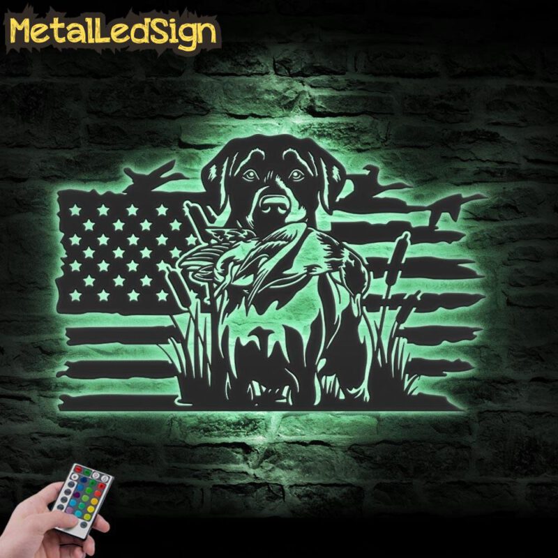 Black-Lab-Dog-Hunting-US-Flag-Metal-Wall-Art-LED-Light-7.jpg