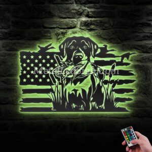 Black-Lab-Dog-Hunting-Us-Flag-Metal-Wall-Art-Led-Light-6