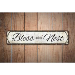 Bless-this-Nest-Sign-Premium-Quality-Rustic-Metal-Sign-Images