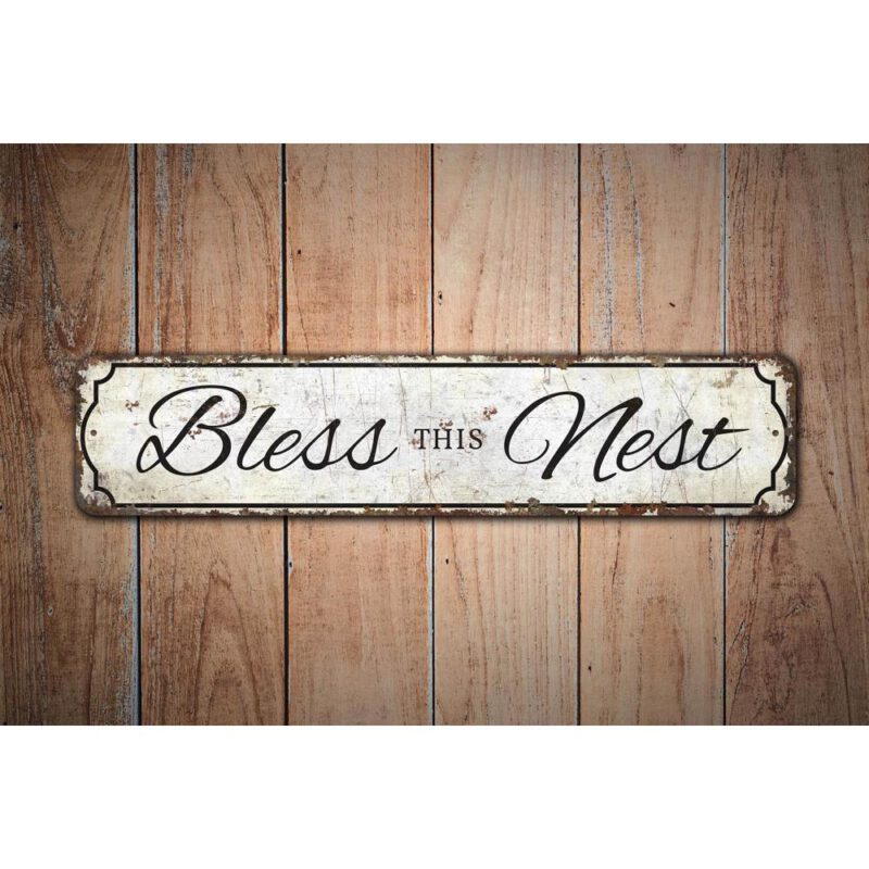 Bless-this-Nest-Sign-Premium-Quality-Rustic-Metal-Sign-Images