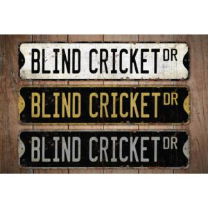 Blind-Cricket-Premium-Quality-Rustic-Metal-Sign-Images