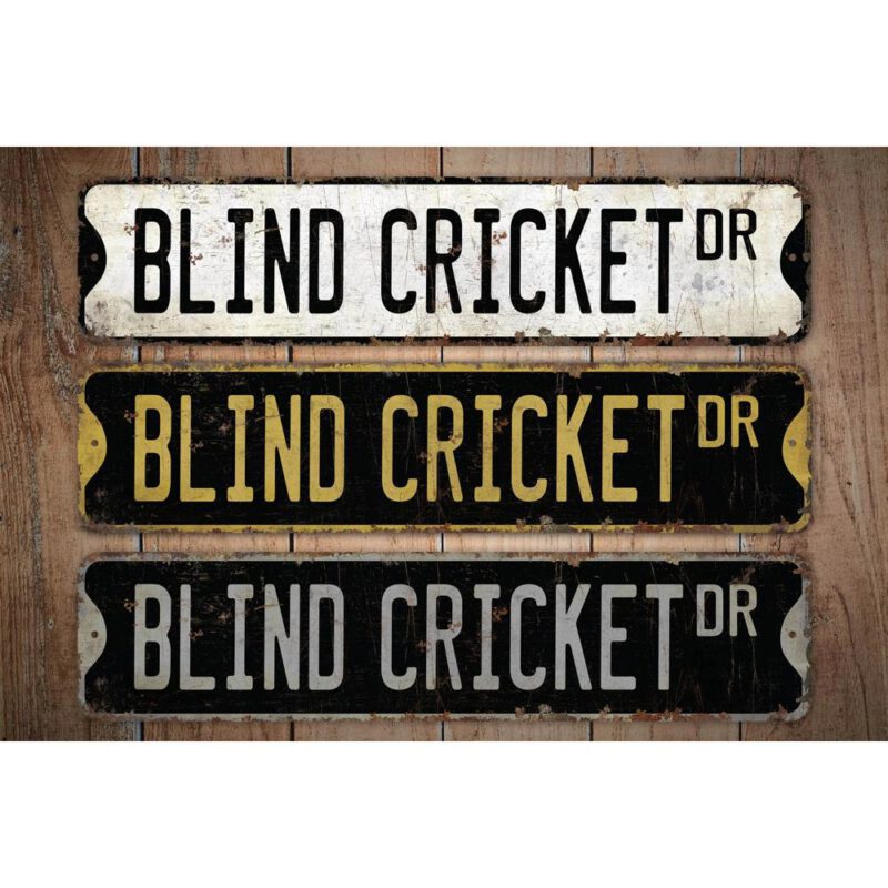 Blind-Cricket-Premium-Quality-Rustic-Metal-Sign-Images