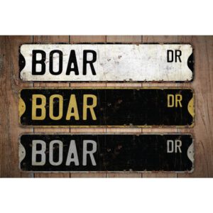 Boar-Premium-Quality-Rustic-Metal-Sign-Images