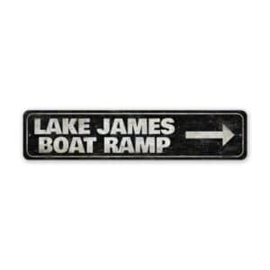 Boat-Ramp-Arrow-Sign-Premium-Quality-Rustic-Metal-Sign-2