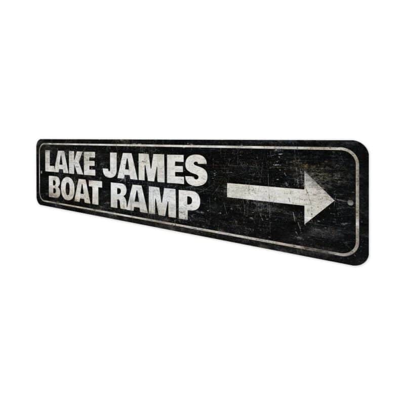 Boat-Ramp-Arrow-Sign-Premium-Quality-Rustic-Metal-Sign-4