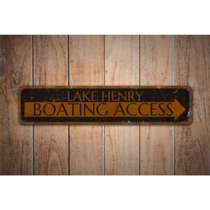 Boating-Access-Sign-Premium-Quality-Rustic-Metal-Sign-Images