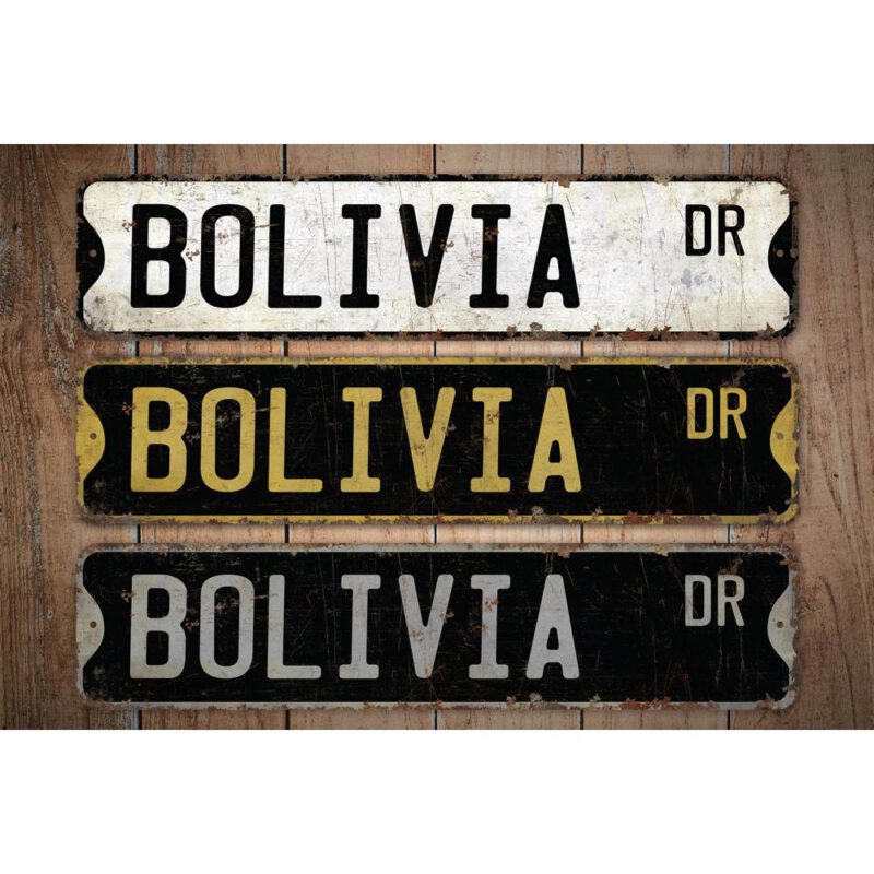 Bolivia-Premium-Quality-Rustic-Metal-Sign-Images