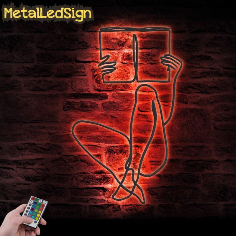 Book-Reading-Line-Art-Metal-Wall-Art-LED-Light-5.jpg